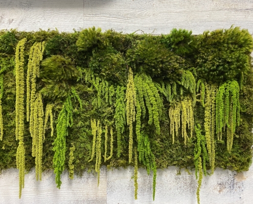 Green moss art