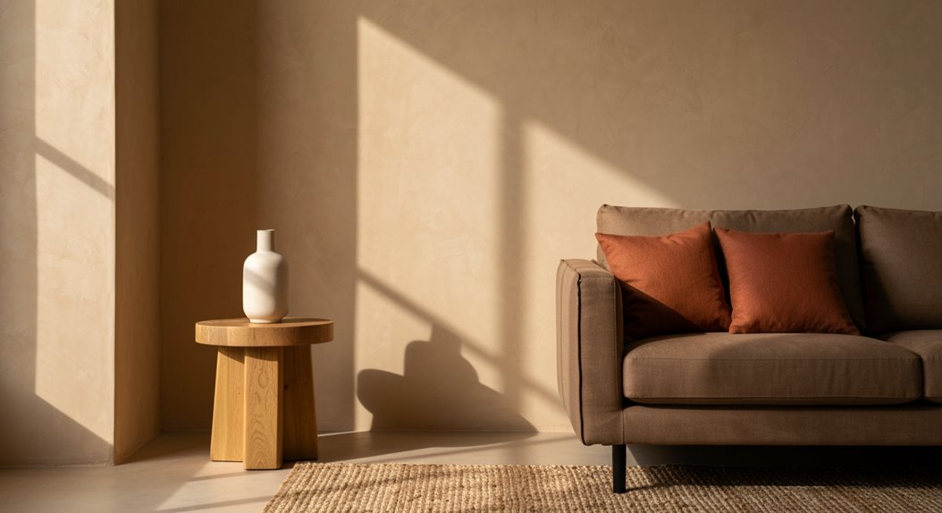 warme bernsteinfarbene, erdige Neutraltöne